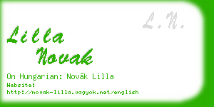 lilla novak business card