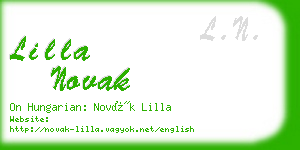 lilla novak business card